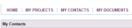 My contacts tab